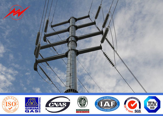 قطب های قدرت 11kv به 69kv گالوانیزه برای پروژه خط انتقال برق با سربار با قیر