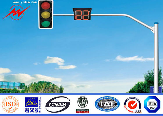 فولاد IP65 6m تیراژ نور قطب، گالوانیزه قطب روشنایی خیابان