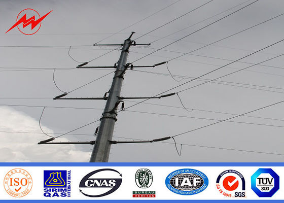 69kv 10m فولاد گالوانیزه فولاد قدرت قطب خط با پیچ و مهره لوازم جانبی