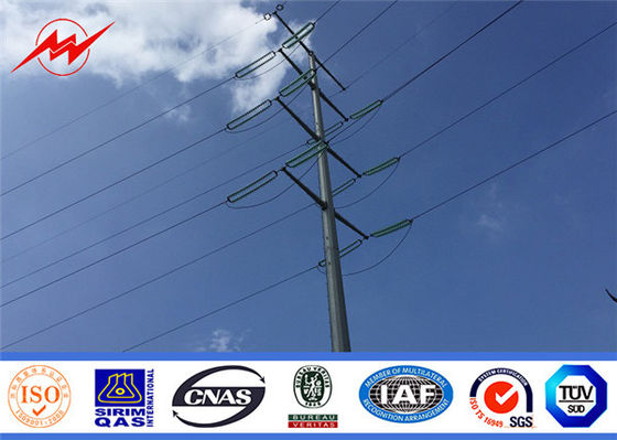 ASTM A572 گالوانیزه برق 10KV ~ 500KV HDG فولاد الکتریکی فولادی لوله برای خط انتقال قدرت