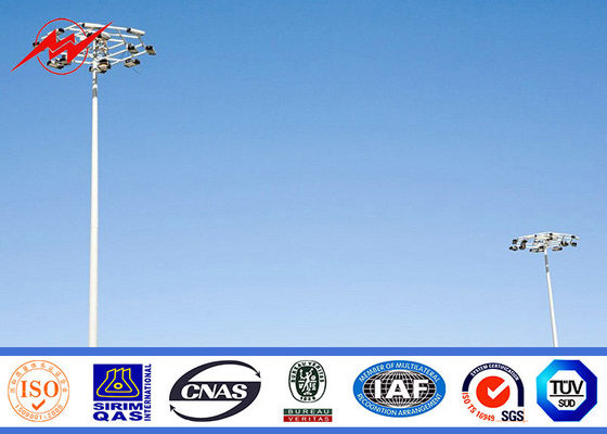 پلت فرم کار 55 متر پلت فرم فولاد چند ضلعی بالا قطب نور 500W LED قطره نور سیلاب