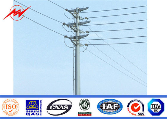 قطبهای فولادی گالوانیزه 110KV مخروطی / چند ضلعی برای خط انتقال الکتریکی