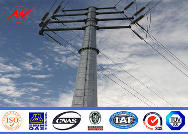 15M 1200 Dan فولاد قدرت قطب، قطب فولادی لوله ای با درمان سطح گالوانیزه