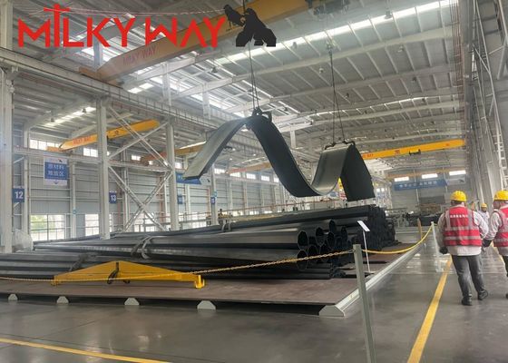 قطب فولادی گالوانیزه 8 متر 9 متر برای قطب های روشنایی خیابان برای آفریقا