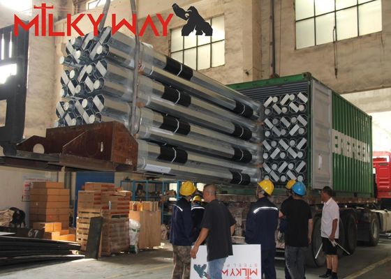 تیر چراغ خیابانی 10 متری هشت ضلعی فولادی Q235 گالوانیزه گرم