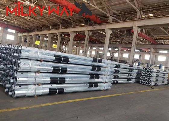 3.8mm 7.2mm 9m 11m مالزی hop dip galvanisation قطب های الکتریکی فولادی با FRP