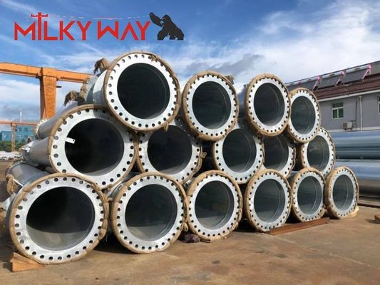 3.5m-15m استیل قطب برق برای روشنایی خیابانی با گزینه های مخروطی و چند ضلعی