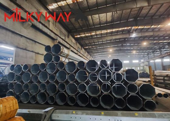 دکل تک پایه فولادی گالوانیزه 36 متری برای شبکه‌های تلفن همراه با بار 24 کیلونیوتن