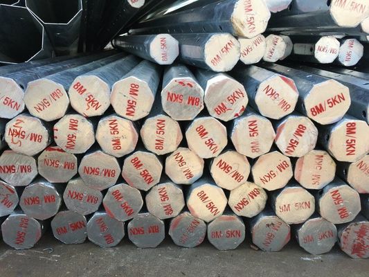 قطب برق فولادی با قدرت بالا S500MC با سطح گالوانیزه شده گرم و بولت های ثابت فولادی فولادی برای شبکه های برق