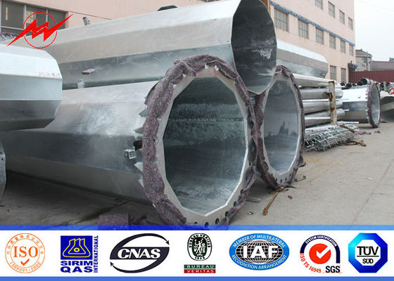 25ft تا 75ft برق مشعل فولاد ضد زنگ فولاد، فولاد توزیع قدرت فولاد 10kv ~ 550kv
