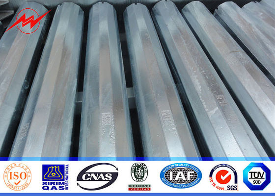 25ft تا 75ft برق مشعل فولاد ضد زنگ فولاد، فولاد توزیع قدرت فولاد 10kv ~ 550kv