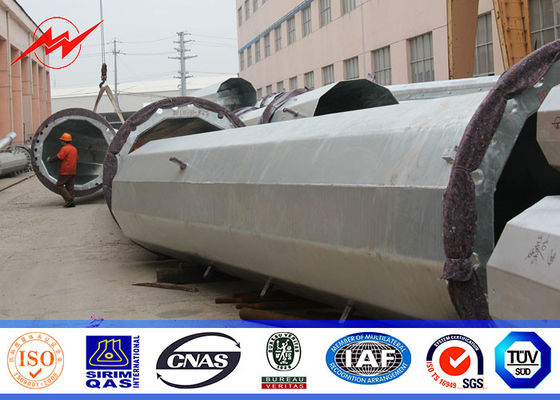 25ft تا 75ft برق مشعل فولاد ضد زنگ فولاد، فولاد توزیع قدرت فولاد 10kv ~ 550kv