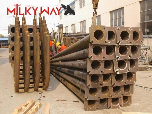 10 متر گالوانیزه بالا دکل چراغ در فضای باز تیر چراغ بزرگراه