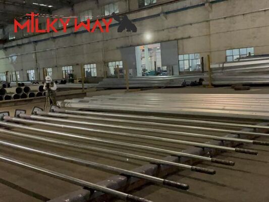 2.3m عمق کارخانه زیرزمینی قطب برق فولادی گالوانیزاسیون گرم گرم درمان سطح 15 سال گارانتی قطب پشتیبانی خط برق