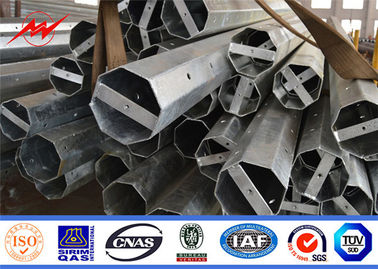 قطب قدرت فولاد با ارتفاع 12 متر Q345 ، قطب برقی گالوانیزه داغ قطب برقی