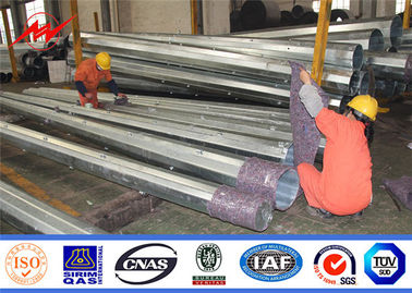 قطب قدرت فولادی گالوانیزه گرم Dip 70FT 94FT با مقاومت عملکرد Miminum 460mpa