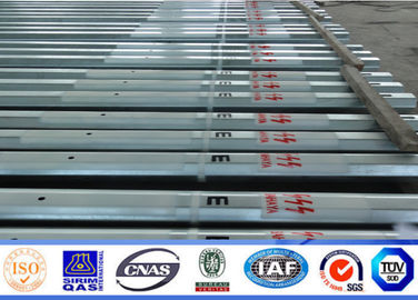 قطب برق فولادی 132KV 15m انتقال قدرت قطب گرم Glavanized برای Aferica