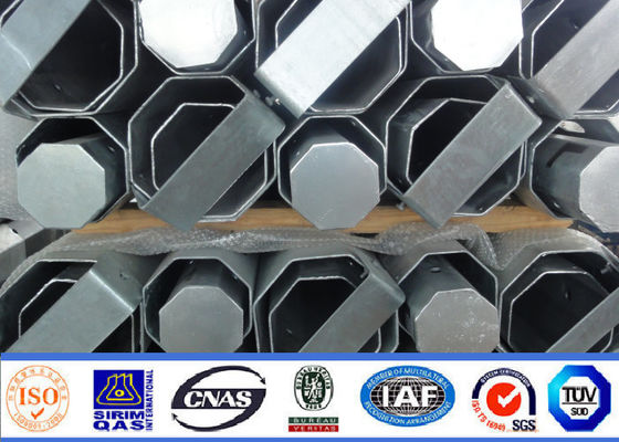 قطب برق هشت گوشه ای 50FT برای انتقال قدرت 10 KV 550 KV 1.8 عامل ایمنی