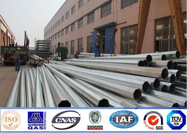86KV قطب قدرت فولاد 11m گالوانیزه ، ضخامت قطب انتقال فولاد 3 میلی متر