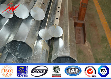 25 - 90ft GR65 قطب استیل گالوانیزه گرم Dip ، قطب های برق فولاد برقی