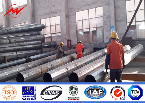 قطب استیل گالوانیزه هشت ضلعی  69KV HDG 20m برای انتقال نیرو