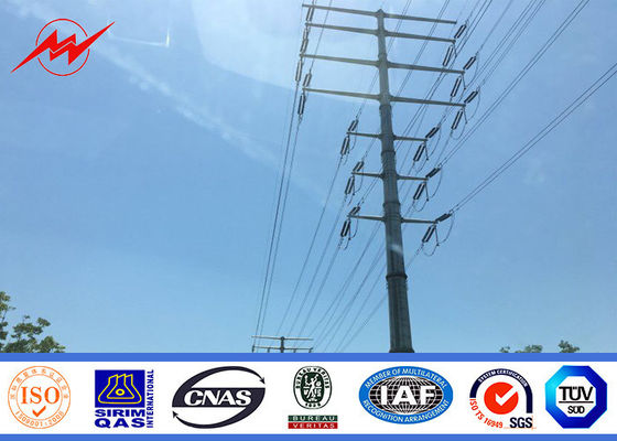 برج زاویه ای فولادی انتقال دو زاویه ای قطب 220kv 132kv قدرت برج ولتاژ بالا