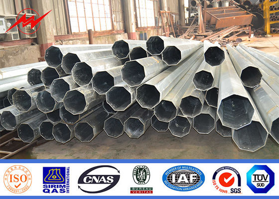Galvanized Electrical Utility Steel Power Pole For 69kv Outside Distribution Line