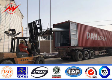 قطب های انتقال نیرو 11kv 132kv فولاد هشت ضلعی با محافظ فایبرگلاس