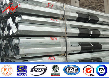 ستون انتقال الکتریکی قطب گالوانیزه قطعه 11 متر 3.8 میلی متر 2 بخش FRP