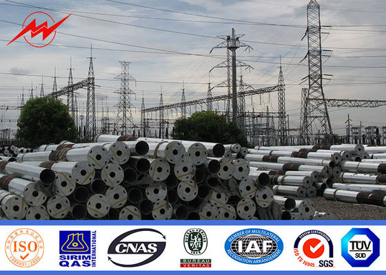 قطب برق فولاد هشت ضلعی برای خط توزیع برق 69KV