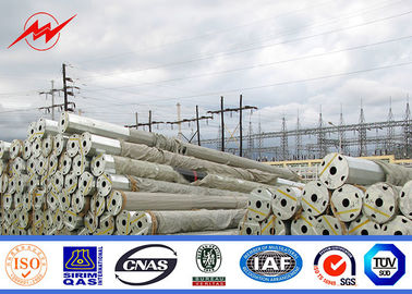 قطب لوله ای قطبهای انتقال قدرت 11.9m 33kv 33kv برای پروژه سربار