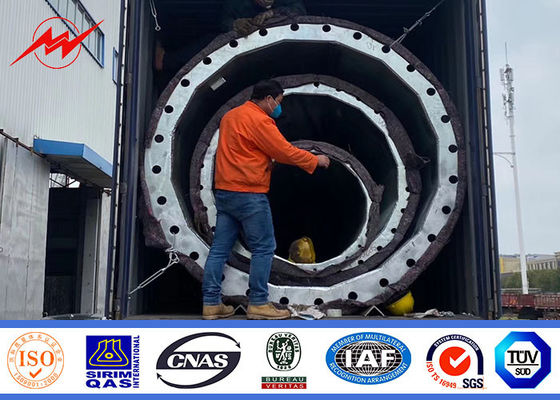 برج فلزی NGCP سنتی مونو قطب برقی 27 متر نوع فلنج