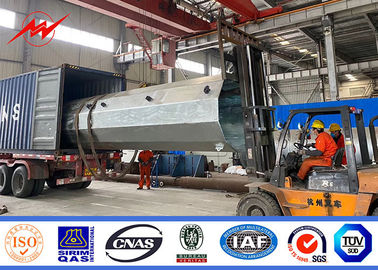 18 متر 22m 132kv دور قطب فلزی گالوانیزه گرم خط شیب برای خط انتقال