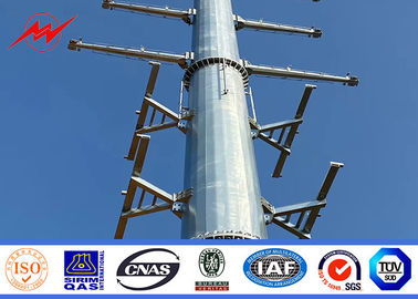 18 متر 22m 132kv دور قطب فلزی گالوانیزه گرم خط شیب برای خط انتقال