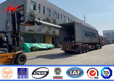 10m 14m 15m قطبهای فلزی گالوانیزه مستقیم دفن شده برای انتقال نیرو