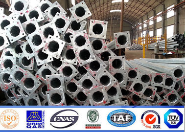 Q235/Q345 قطب برق فولادی 3m-15m تیره گرد 2.5-20mm جوش گالوانیزه
