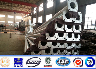 Q235/Q345 قطب برق فولادی 3m-15m تیره گرد 2.5-20mm جوش گالوانیزه