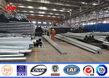 25-100ft NEA / NGCP قطب های برق استاندارد استاندارد Galvanized Steel Quakeproof