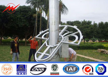 50ft 60ft 70ft قطب چراغ بلند است که برای انتقال 69kv گالوانیزه شده