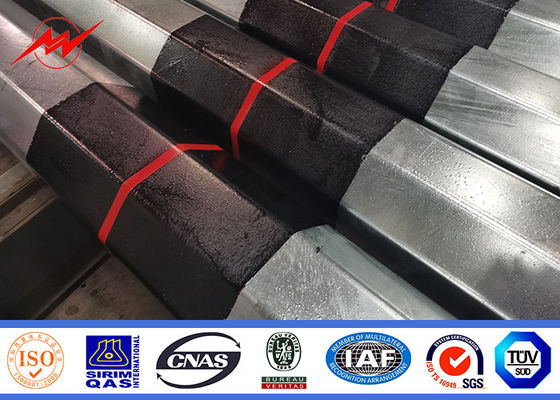 قطب لوله ای فولادی گالوانیزه نوع دفن قیر 9 متر برای انتقال