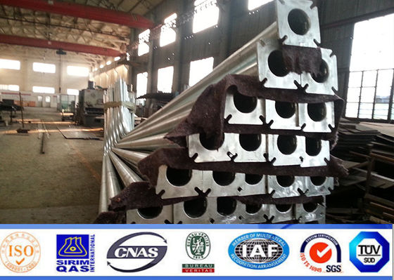تیرهای چراغ خیابانی فولادی گالوانیزه 12 متری با بازوی متقاطع تک