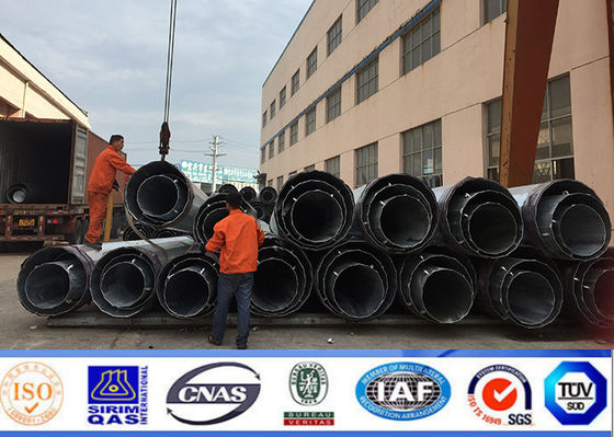 برج تک قطبی Gr65 100FT MV Galvanized Q235