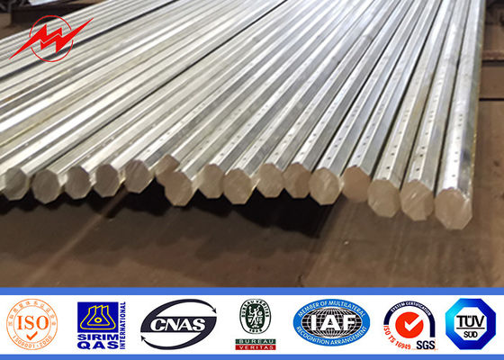 قطب های انتقال فولاد ضخامت 11.8 متر 5 میلی متر گالوانیزه گرم