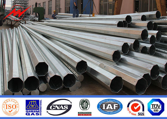 110kv گالوانیزه قطب های برق فولادی ASTM A123