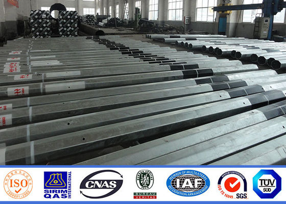 10kv 30kv 1000 Dan قطب خط انتقال 10m 12m 14m هشت ضلعی الکتریکی