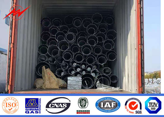 قطب برق فولاد گالوانیزه 15 متر 1200 دان 2000dan برای خط توزیع خارج