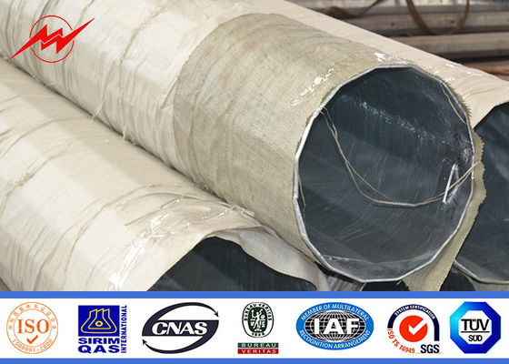 قطب لوله ای فولادی گالوانیزه نوع دفن قیر 60ft 65ft برای انتقال