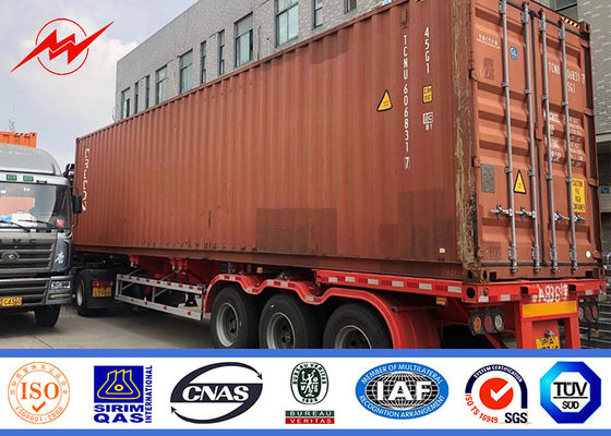 قطب لوله ای فولادی گالوانیزه نوع دفن قیر 60ft 65ft برای انتقال