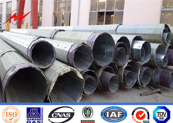 ISO9001 آلیاژ فولاد الکتریکی لوله ای برج قطب گالوانیزه خط انتقال برق