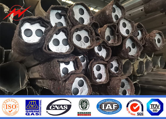 قطب لوله ای فولادی 16 متر 1200 دن گالوانیزه برای پروژه خط توزیع خارج
